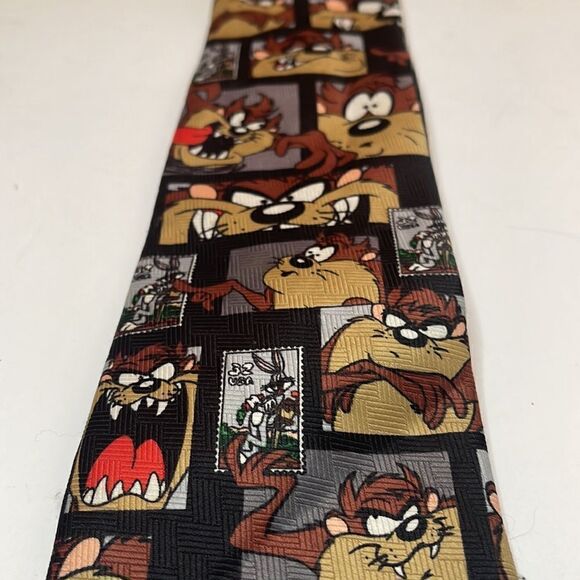 WARNER BROS. Vintage 1997 Looney Tunes Taz Stamp Collection Neckties - Picture 13 of 13